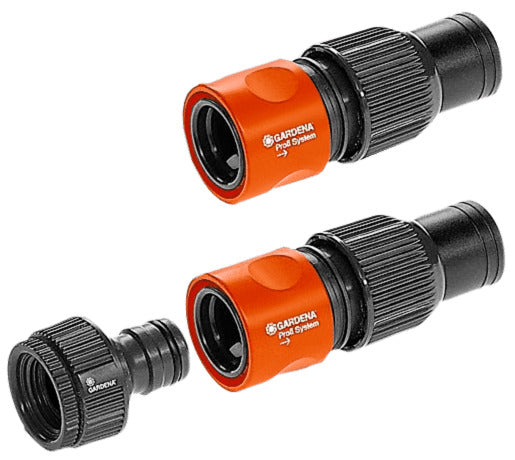 Gardena 'profi' maxi-flow system aansluitset aansluiting (zwart oranje, 1505-23)