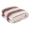 Woondeken plaid taupe 150x200 rabbitfur look met zachte gevoerde binnenkant