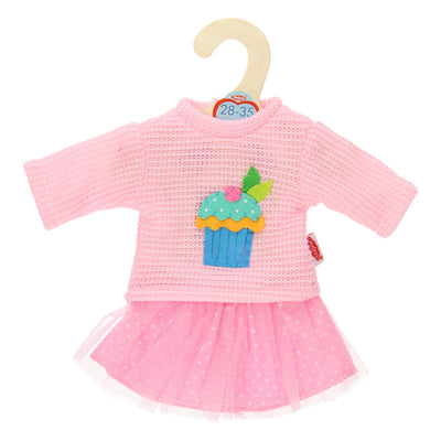 Jersey para muñecas con falda rosa, 28-35 cm