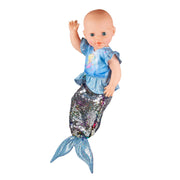 Doll dress mermaid with sequins, 28-35 cm - afbeelding 3