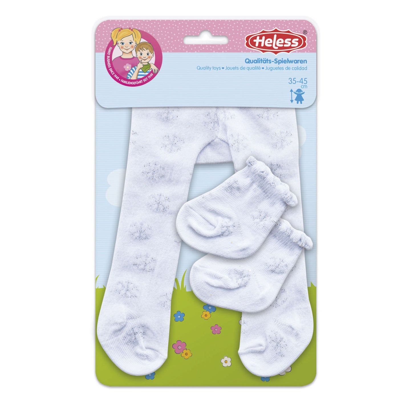 Heless Doll-Millot con calcetines de copos de nieve, 35-45 cm