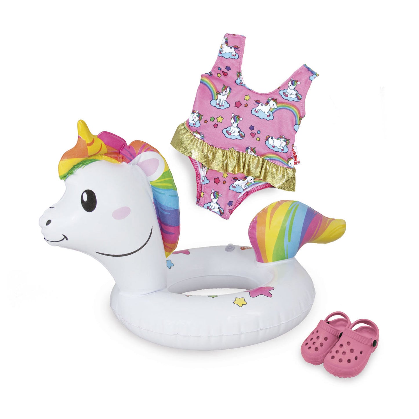 Muñecas anillo de natación unicornio, 28-35 cm