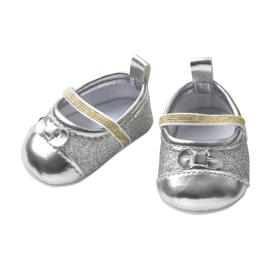 Heless doll ballerinas glitter - silver, 38-45 cm