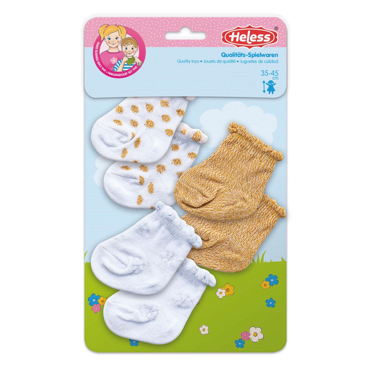 Calcetines de muñecas Heless 3 pares, 28-35 cm