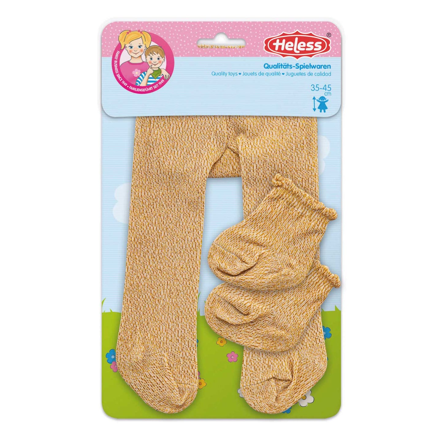 DollsMaw con calcetines - oro, 28-35 cm