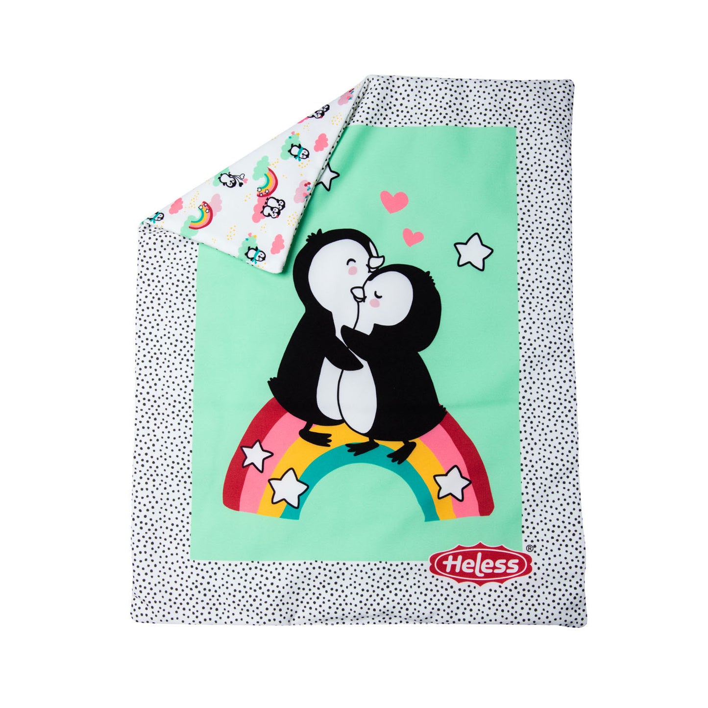 Heless poppendeken pinguin met kussen
