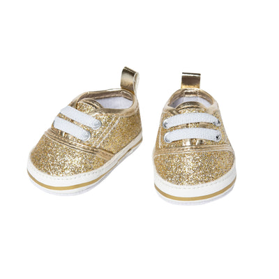 Sneaker bambola Heless Glitter oro, 30-34 cm