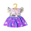 Heless Doll Dress Fee and Unicorn with sequins and Kroon, 35-45 cm