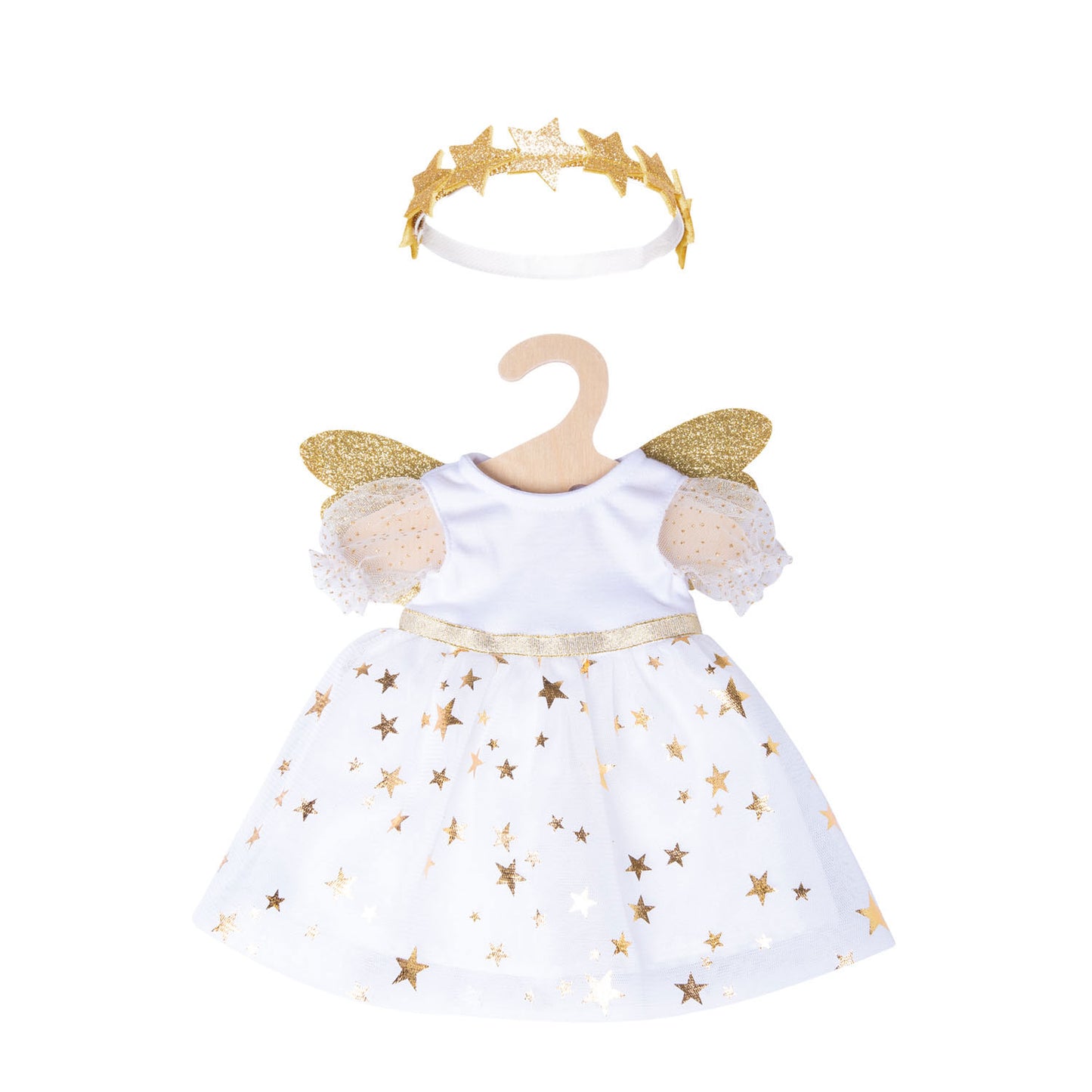 Heless doll dress angel with stars, 35-45 cm