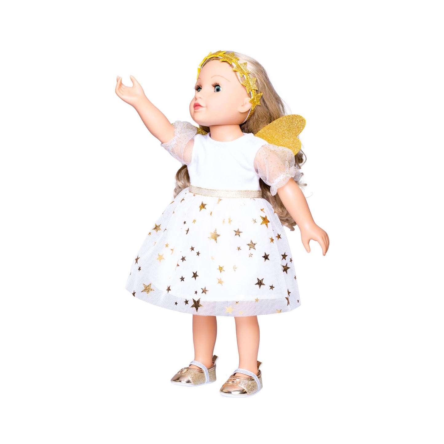 Heless doll dress angel with stars, 35-45 cm