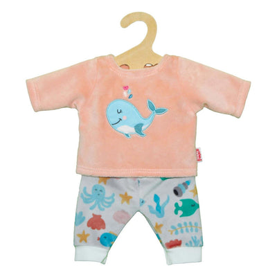 Bambole pajamas posa balena rosa, 28-35 cm