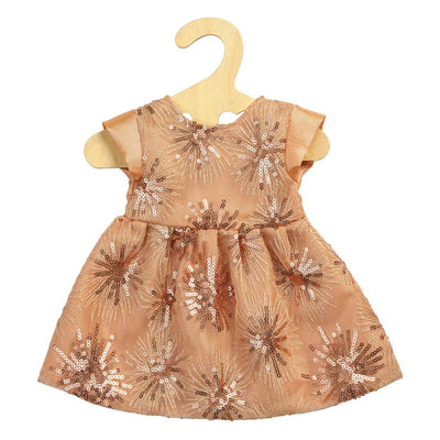 Molls Glitter Dress Gold Rose, 35-45 cm