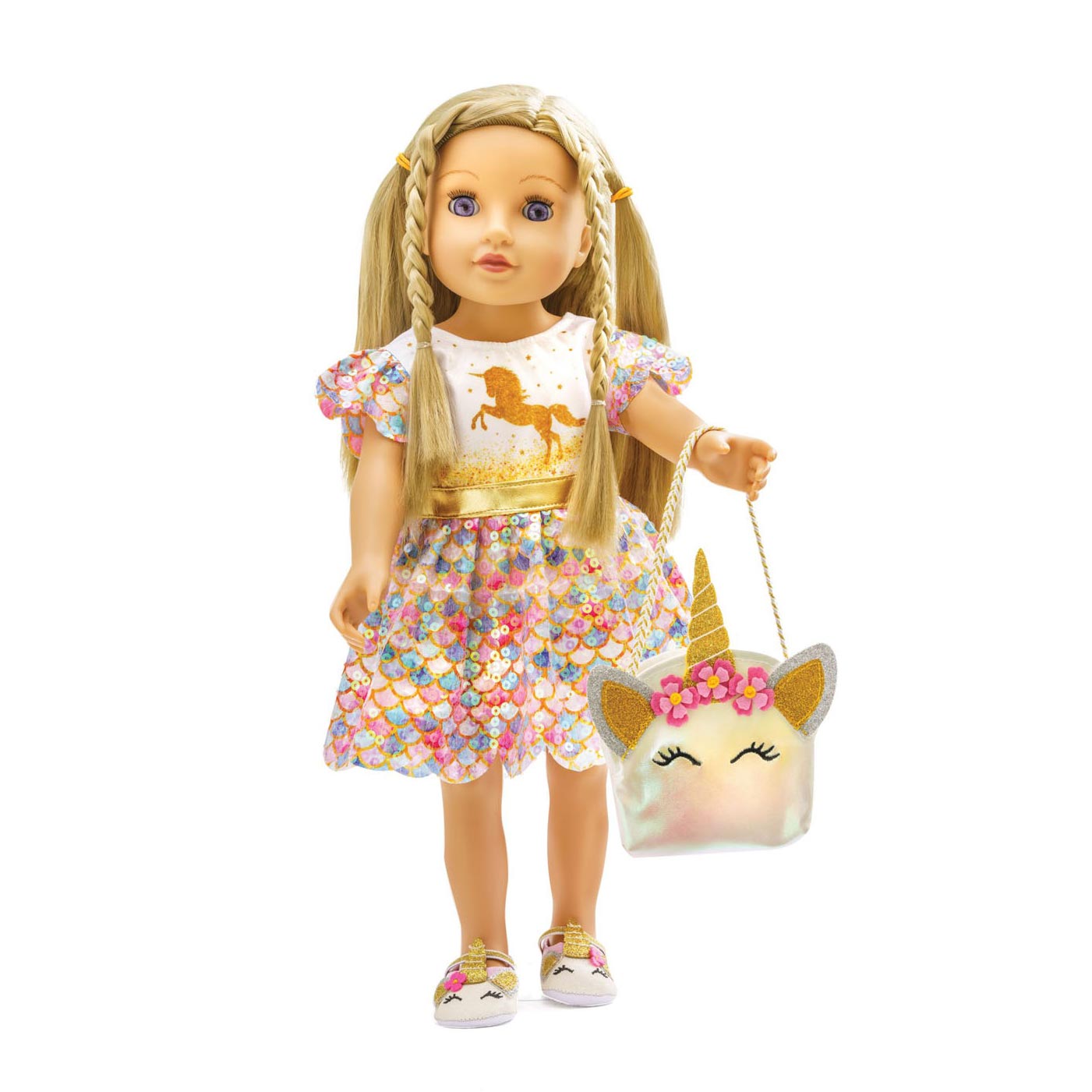 Vestido de muñecas Unicorn Goldy, 35-45 cm