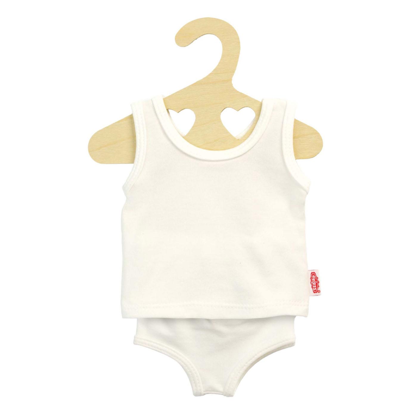 Heless poppenonderbroek en -hemd wit, 20-25 cm