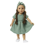 Heless poppenjurk groen met ruches, 28-35 cm - afbeelding 2