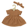 Vestido de muñecas Heless marrón con volantes, 28-35 cm