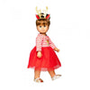 Heless kerstjurk met haarband rendier, maat 35-45 cm