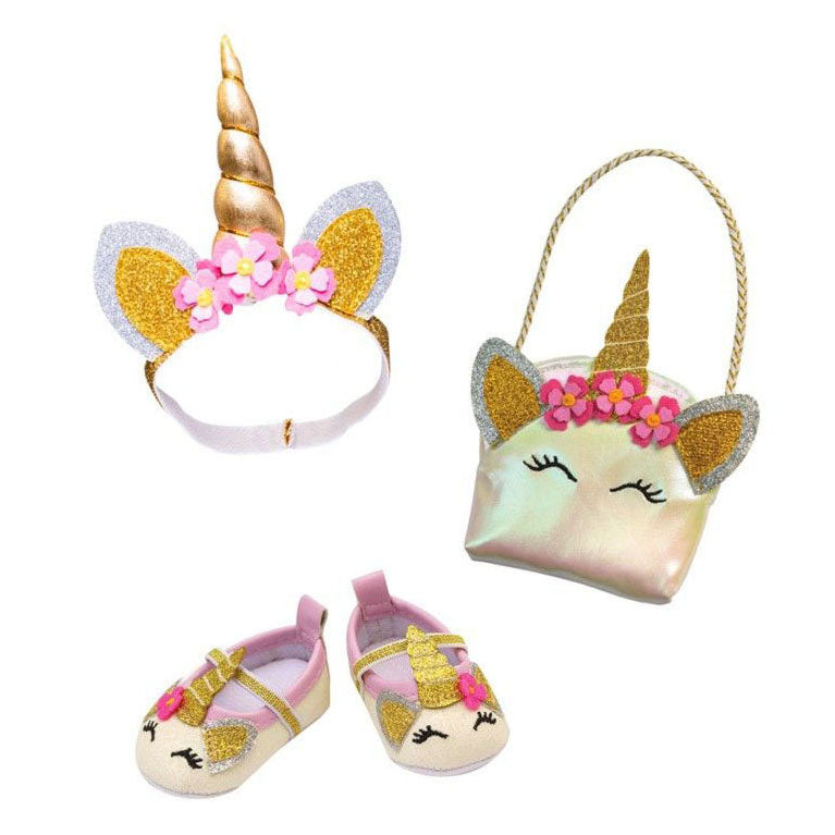 Heless Dolls Accessories Glitter Unicorn Set, 30-34 CM