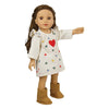 Heless poppenlaarsjes suede, 38-45 cm