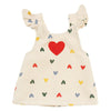 Vestido de terciopelo de Heless Dolls Hartjes Confetti, 35-45 cm