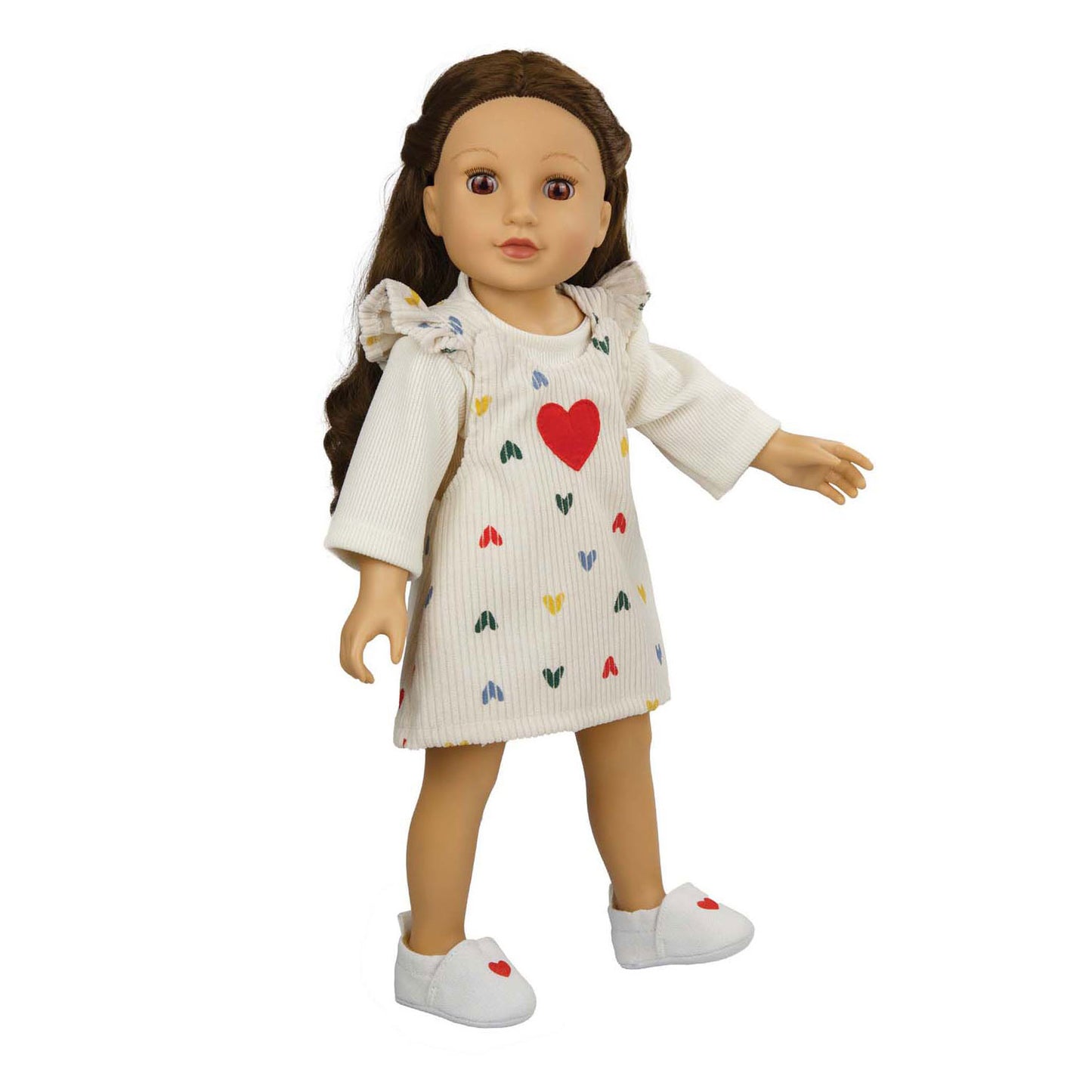 Pantoffel con corazón de Heless Doll, 30-34 cm
