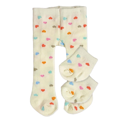 Mechas de muñecas Heless con calcetines confeti de corazón, 28-35 cm