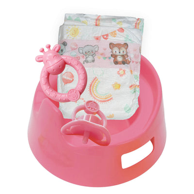 Vasino per bambole Heless con accessori rosa - 15 cm