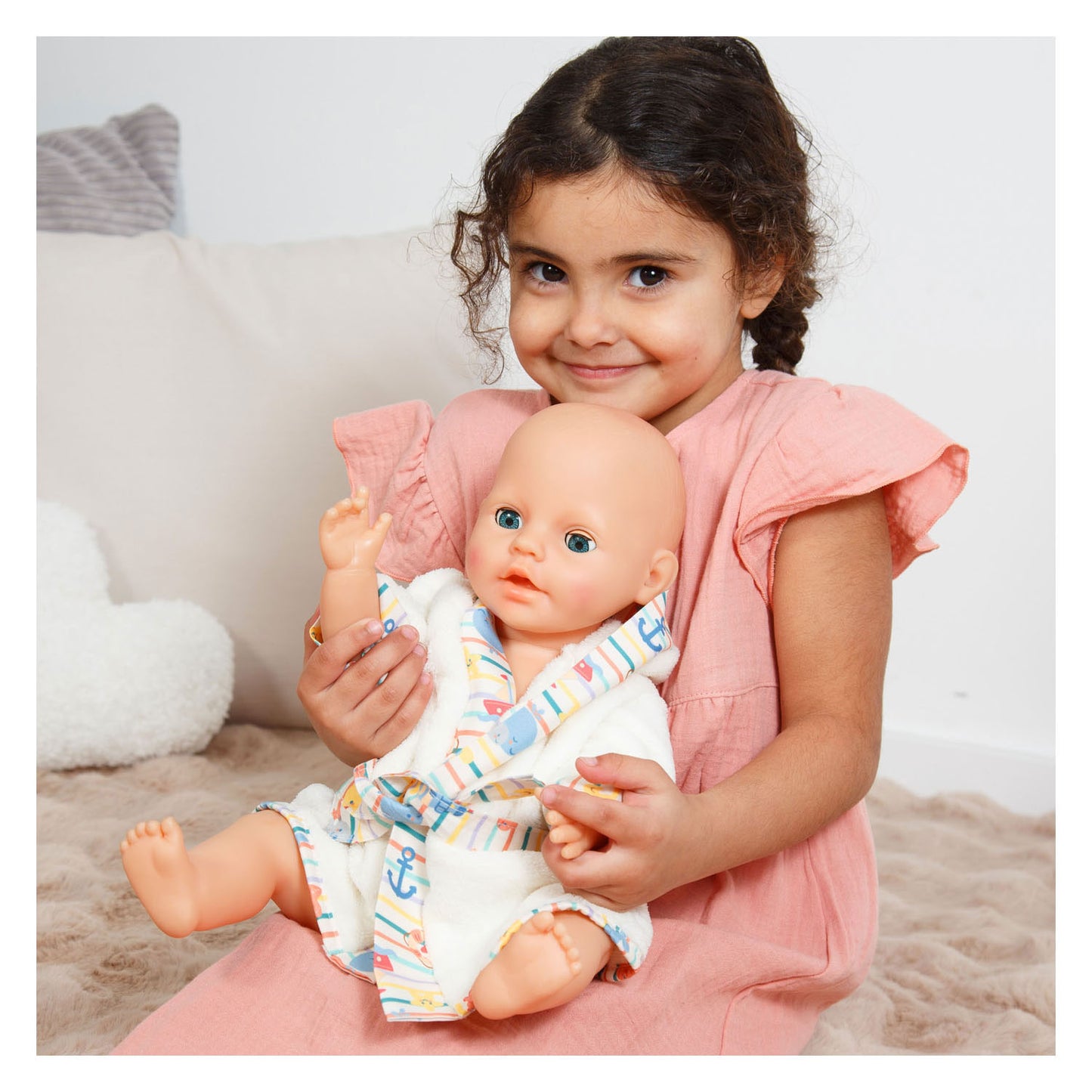 Albornoz de muñeca Heless ahoy - talla 28-35 cm
