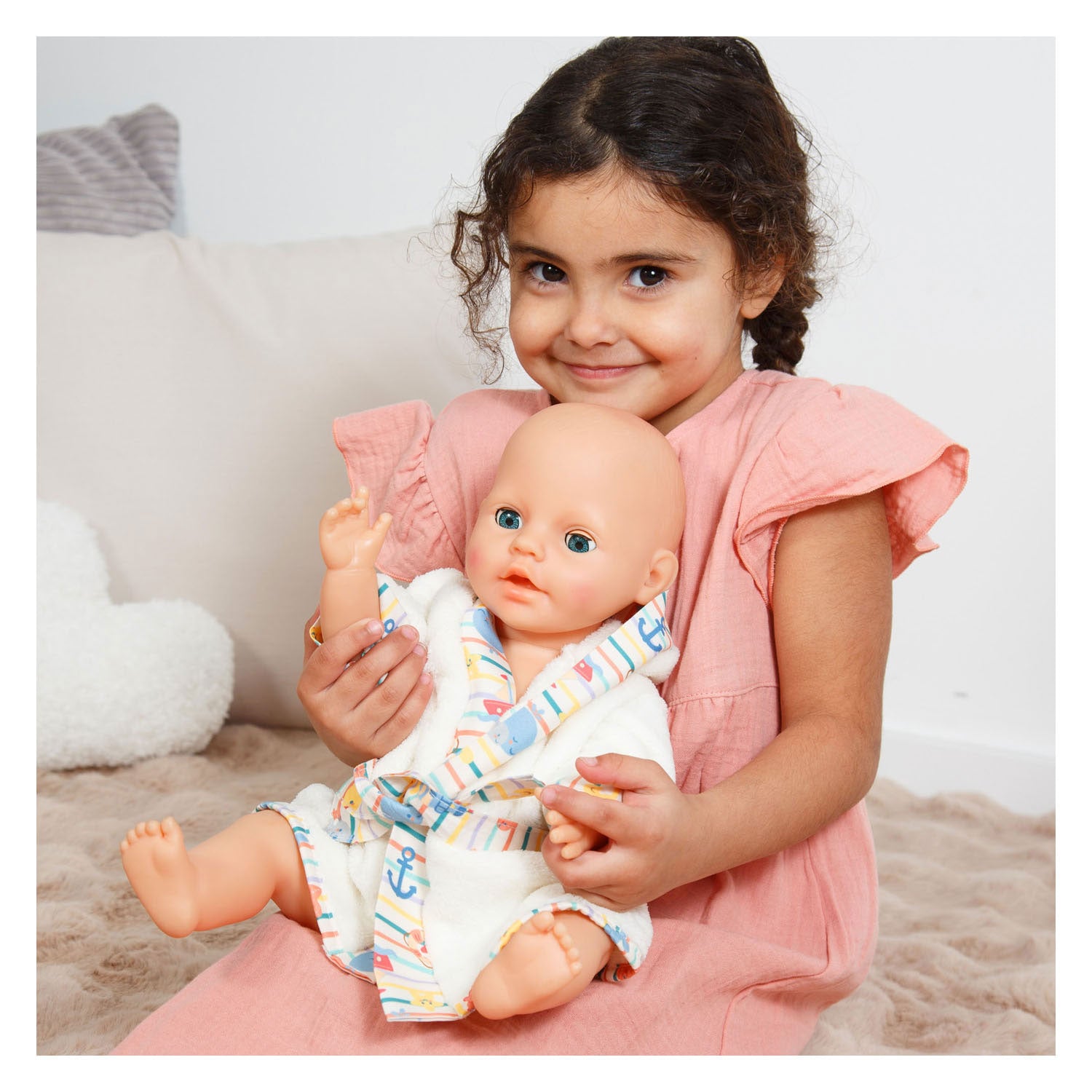 Albornoz de muñeca Heless ahoy - talla 28-35 cm