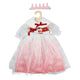 Vestido de muñeca Heless princesa de invierno lumi con corona y capa - talla 35-45 cm