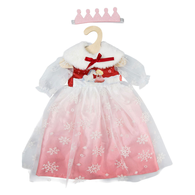 Vestido de muñeca Heless princesa de invierno lumi con corona y capa - talla 35-45 cm