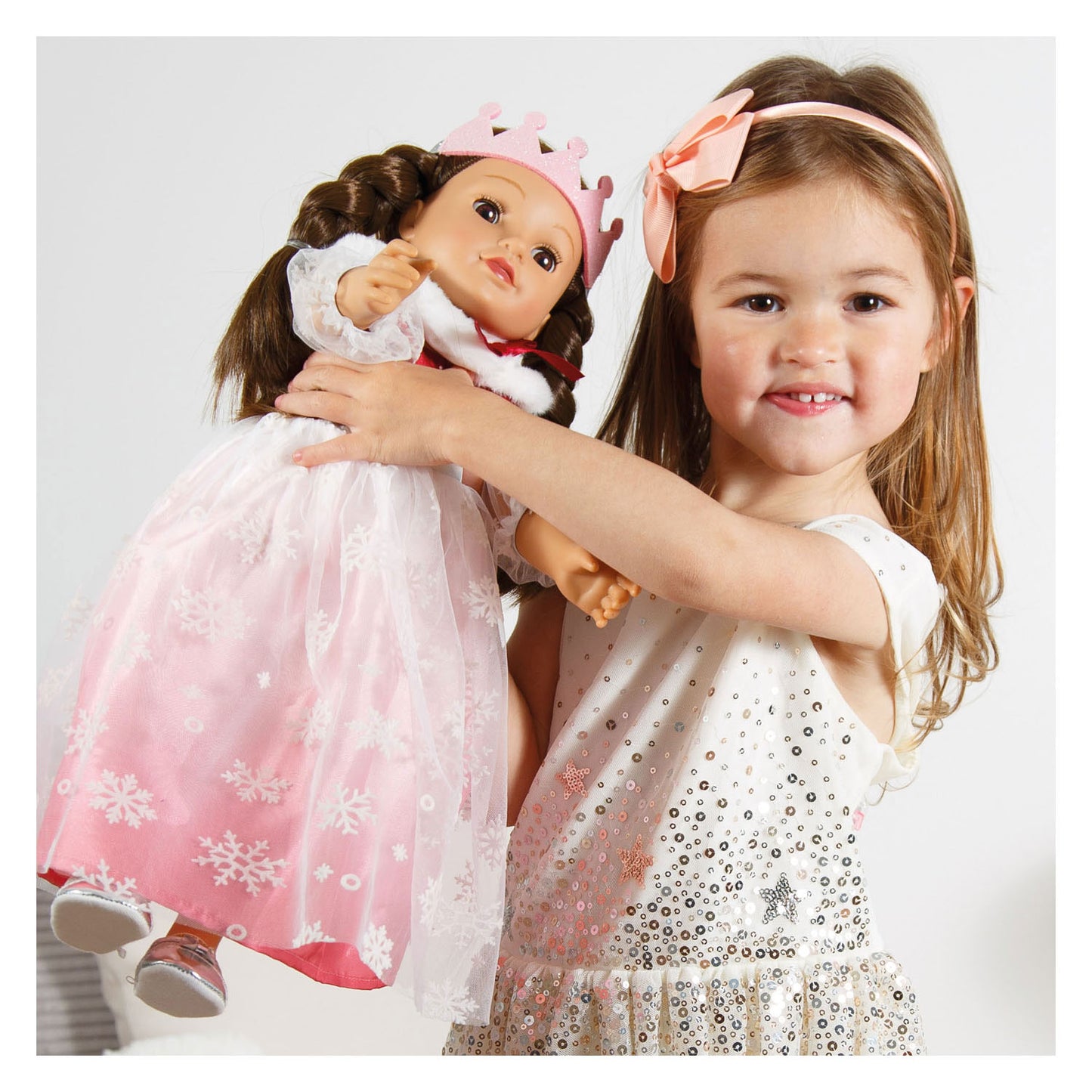Heless poppenjurk winterprinses lumi met kroon en cape - maat 35-45 cm