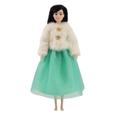 Heless plush jacket yuki with tulle skirt for fashion dolls - 29cm