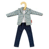 Camisa Heless de cuadros con jeans para muñecas fashion - 29cm