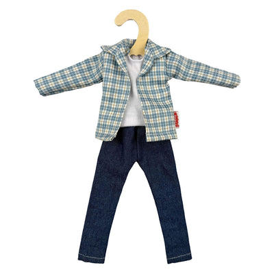 Camisa Heless de cuadros con jeans para muñecas fashion - 29cm