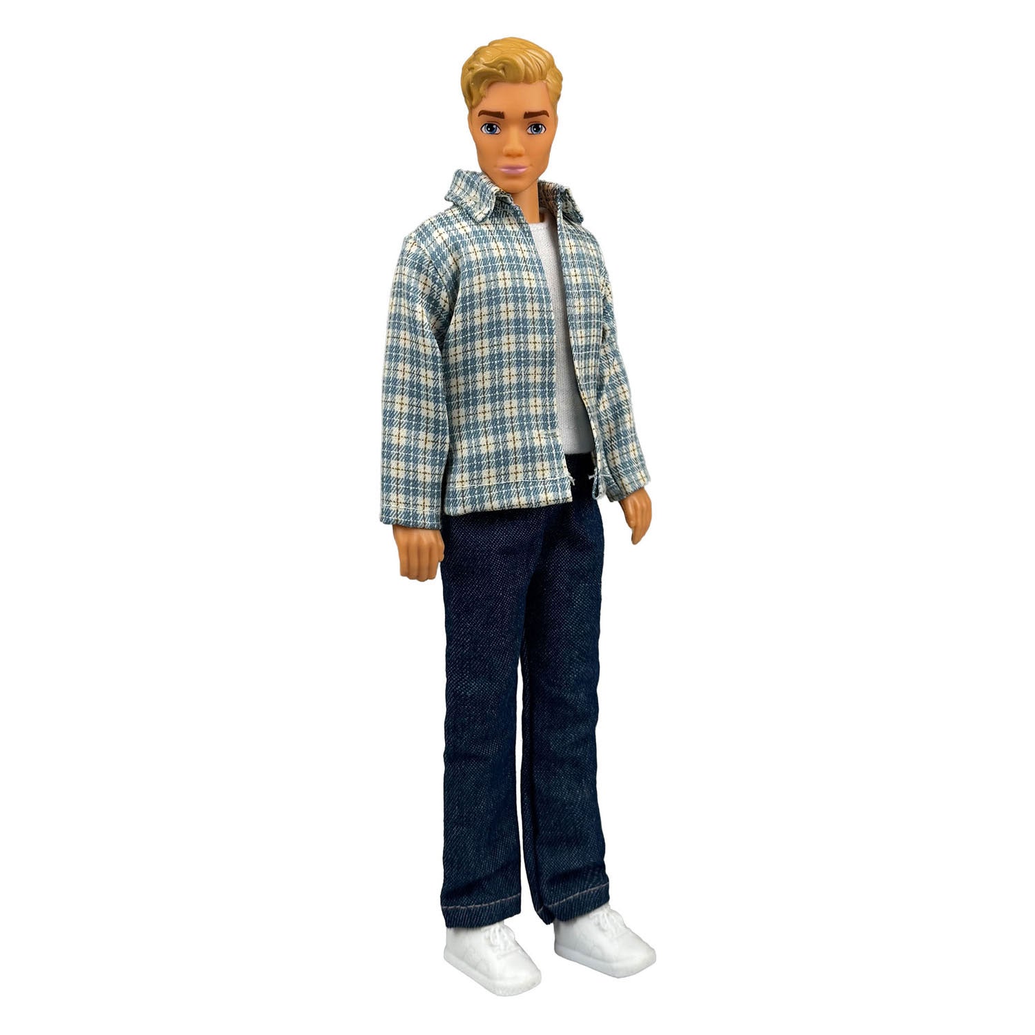 Camisa Heless de cuadros con jeans para muñecas fashion - 29cm