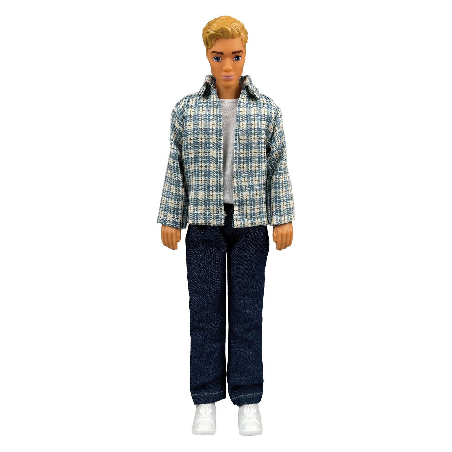 Heless geruit overhemd met jeans voor modepoppen - 29cm