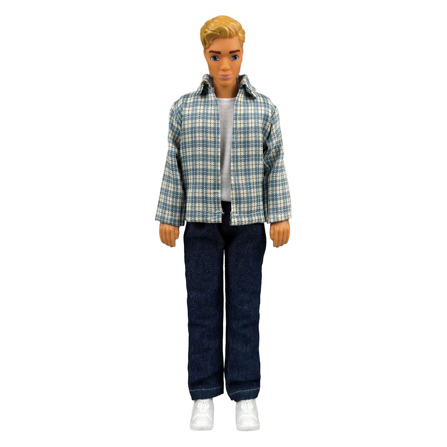 Camisa Heless de cuadros con jeans para muñecas fashion - 29cm