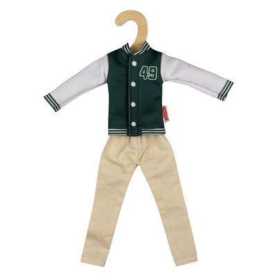 Giacca college Heless con pantaloni per bambole fashion - 29 cm