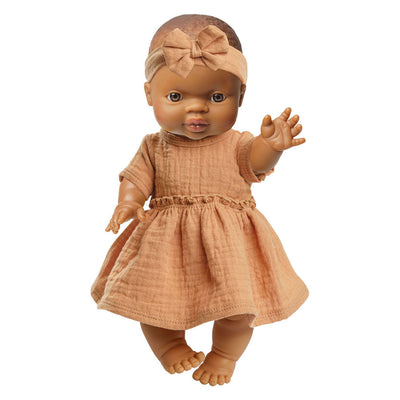 Bambolina Heless con vestito marrone - 34 cm