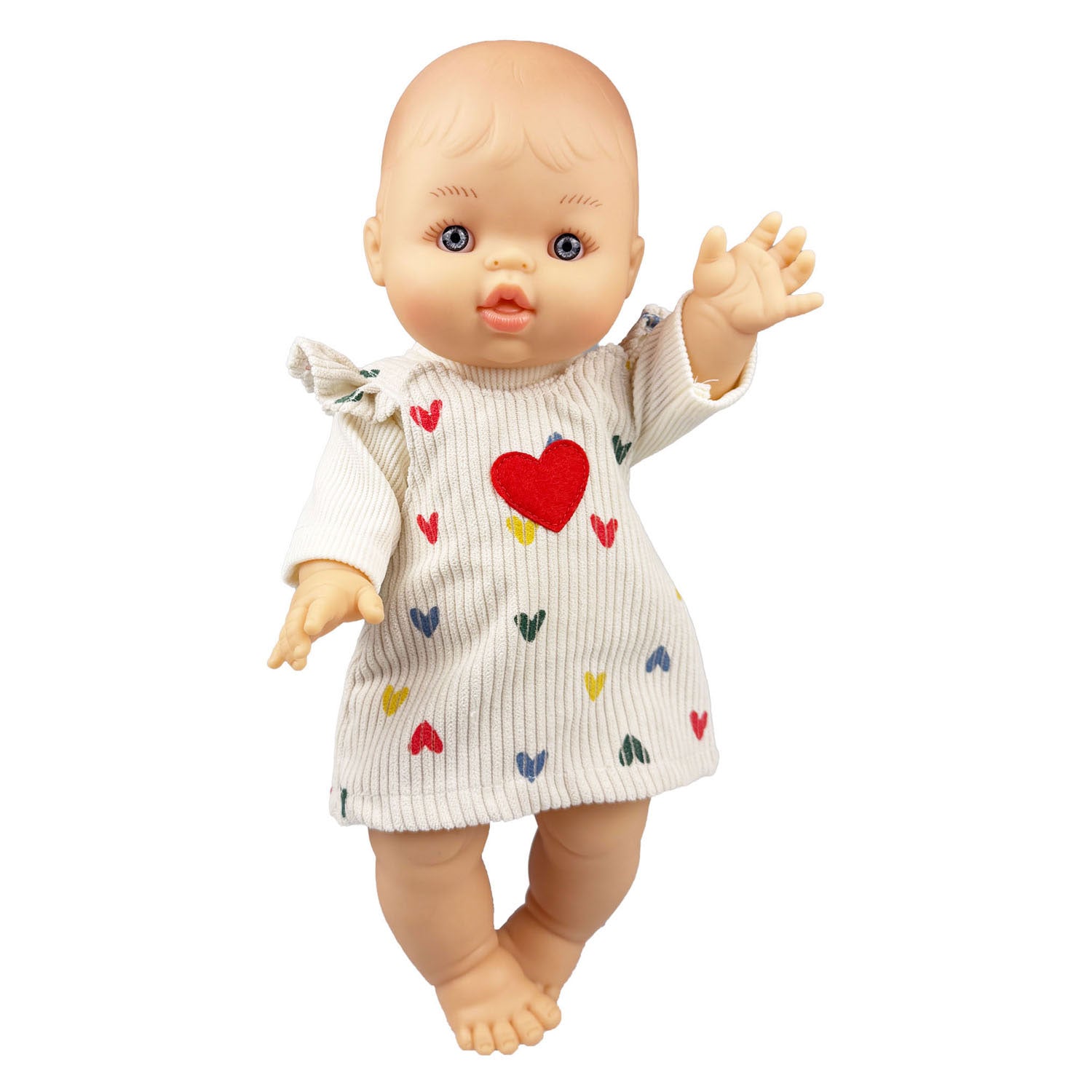 Muñeca bebé niña Heless con vestido de pana - 34cm