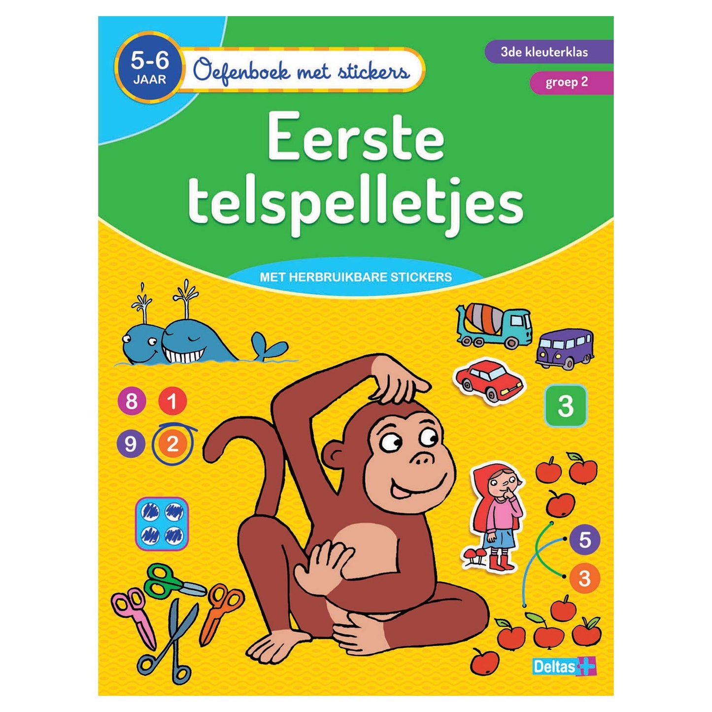 Deltas Deltas Exercget Book With Stickers First Counting Games (5-6 anni)