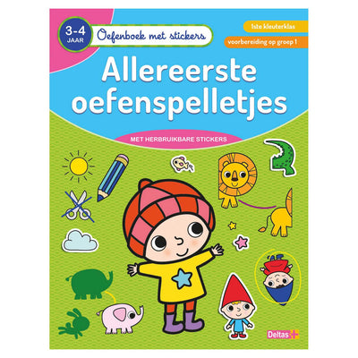 Oefenboek met Stickers Allereerste Oefenspelletjes (3-4jr)