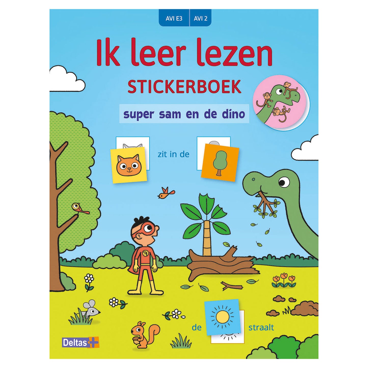 Deltas Aprendo a leer el libro de pegatinas Super Sam y el (Avi E3)