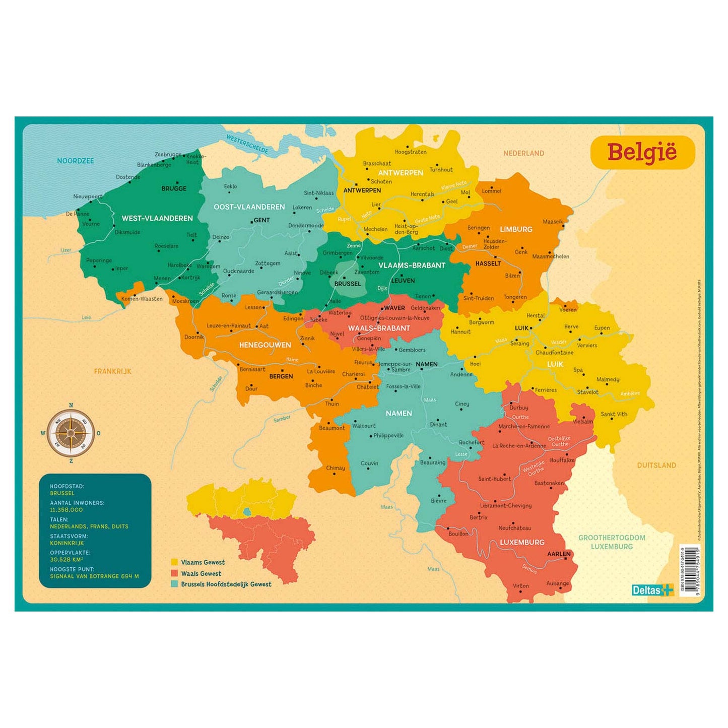 Mappa del fondatore educativo Belgio