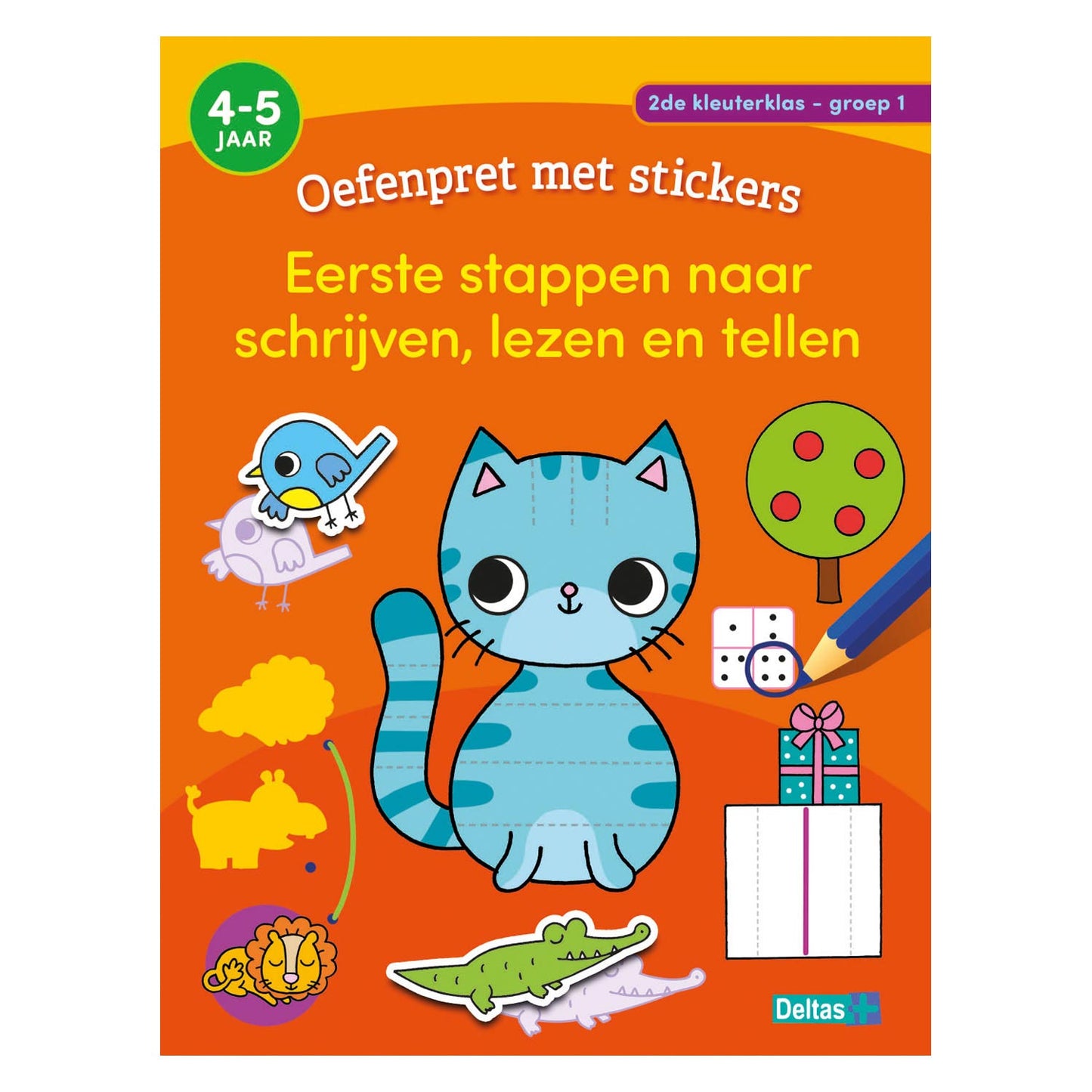 Delta Pratica divertimento con Stickers Group 1 Scrittura, lettura, Conteggio (4-5 anni)