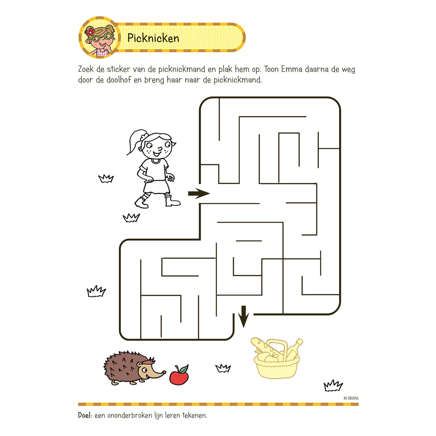 Deltas Practice Diversión con pegatinas escribiendo, lectura, contado (5-6 años)