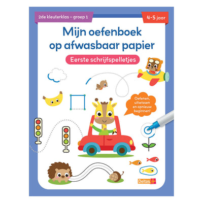Cuaderno de ejercicios Deltas papel lavable primeros juegos de escritura (4-5 años)
