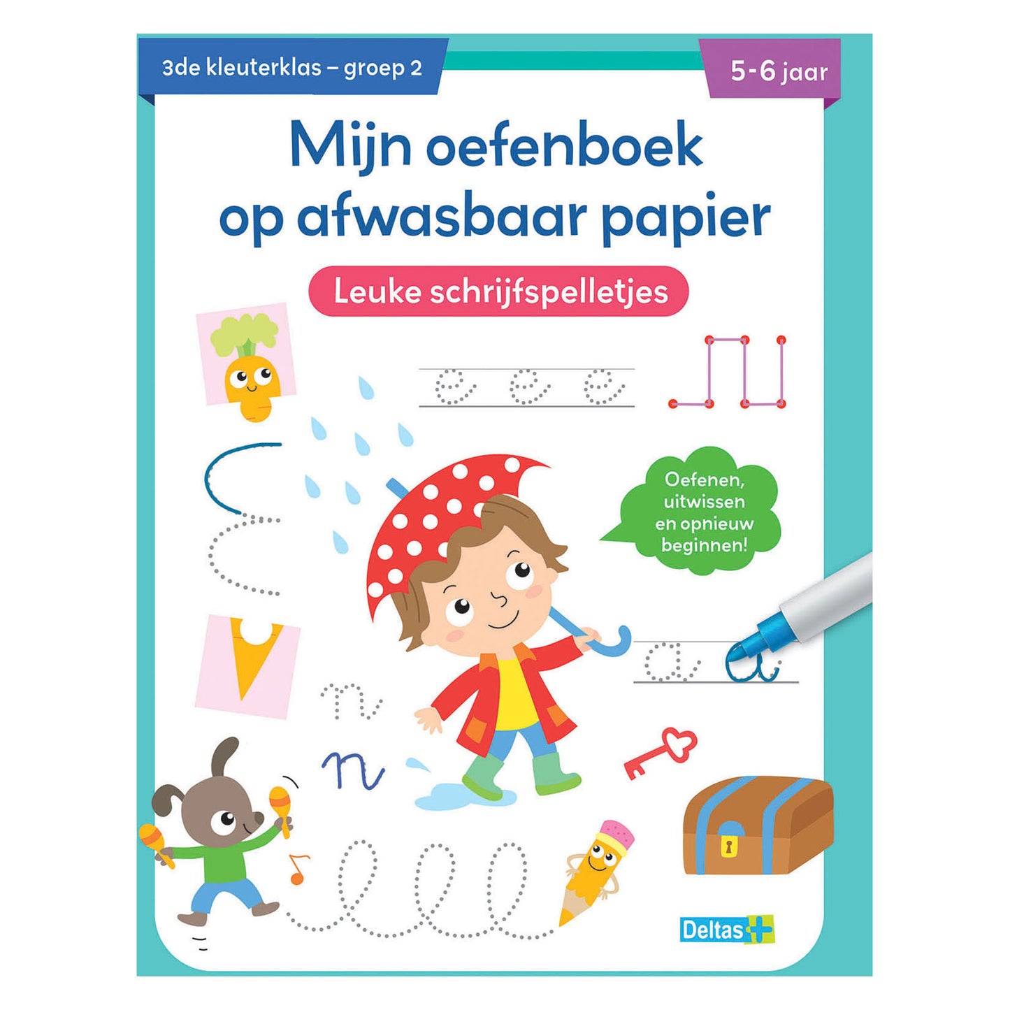 Deltas Ejercicio Libro lavable Paper Nice Writing Games (5-6 y.)