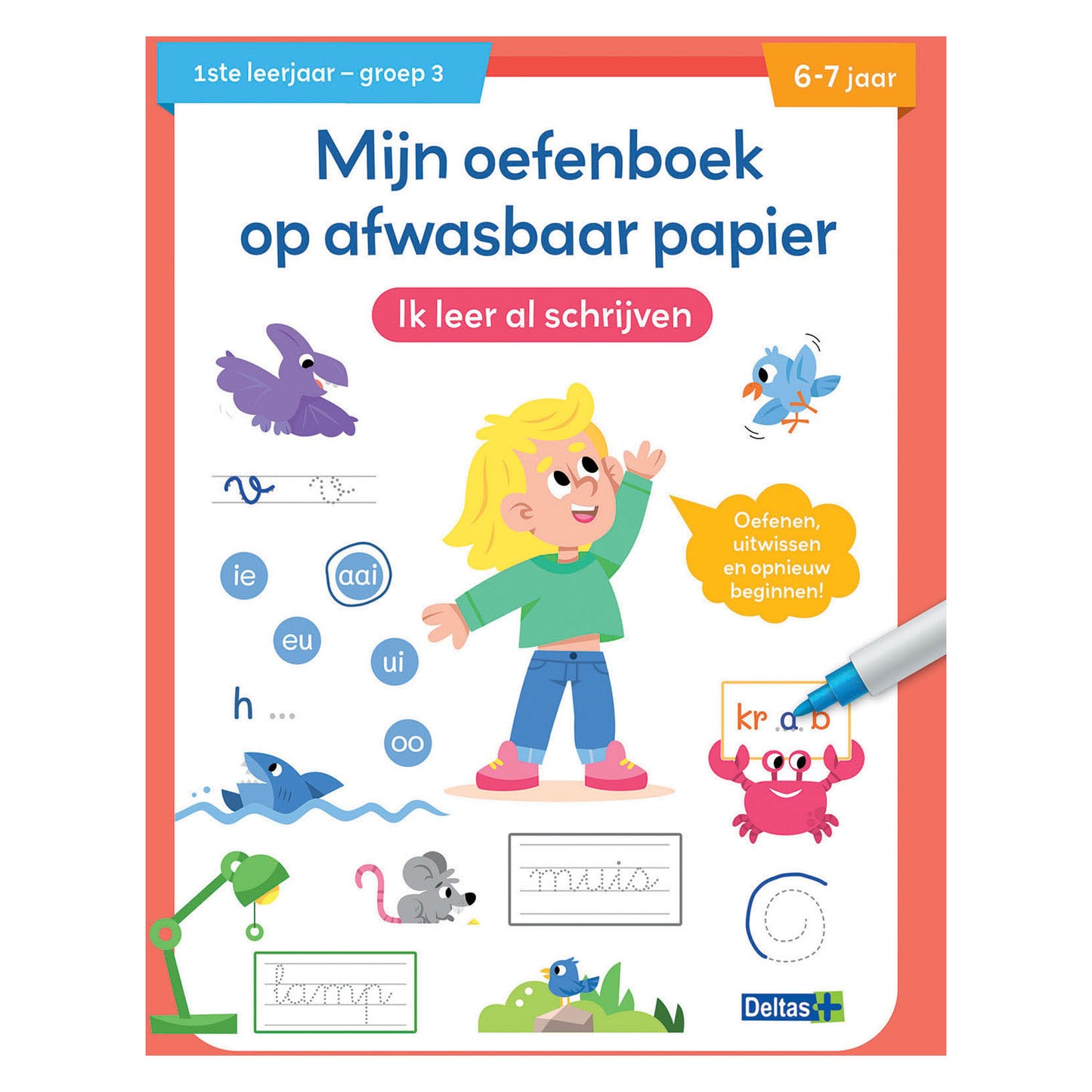 Deltas Ejercicio Libro lavable Papel ya estoy aprendiendo a escribir (6-7 años)